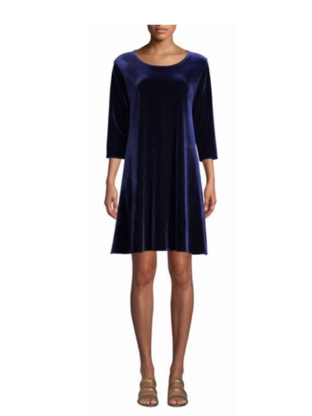 New with tags Caroline Rose Neiman Marcus sapphire blue velvet dress XL 1X
